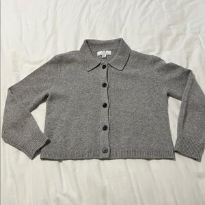 Magaschoni Gray Button-Up Cardigan